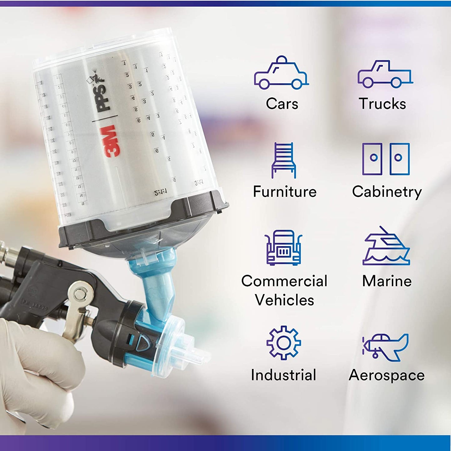 PPS 2.0 Spray Gun Cups, 26001, 22 Ounces, Use with Paint Gun and PPS 2.0 Lids