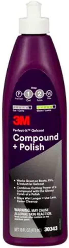Perfect-It Gelcoat Compound + Polish 30344, 1 qt (32 fl oz/946 mL)