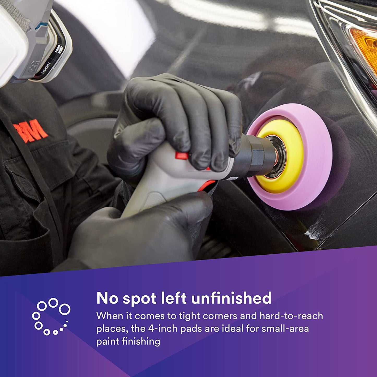Perfect-It 1-Step Finishing Pad, 33033, Hookit, Small Spot Repair