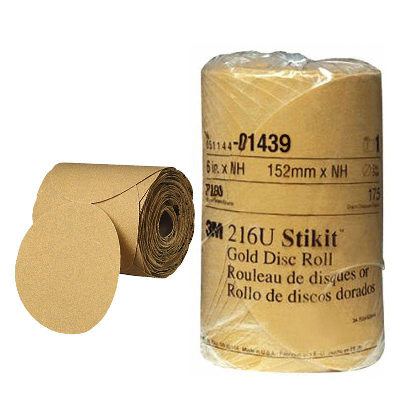 Stikit Gold 6 Inch P180A Grit Disc Roll
