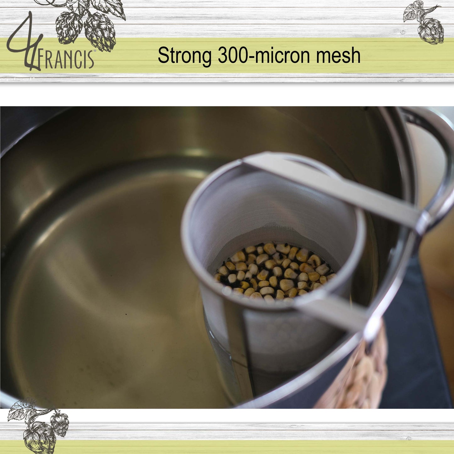 Brewing Hopper Spider Strainer 4�x10� Inch Stainless Hops Beer Filter