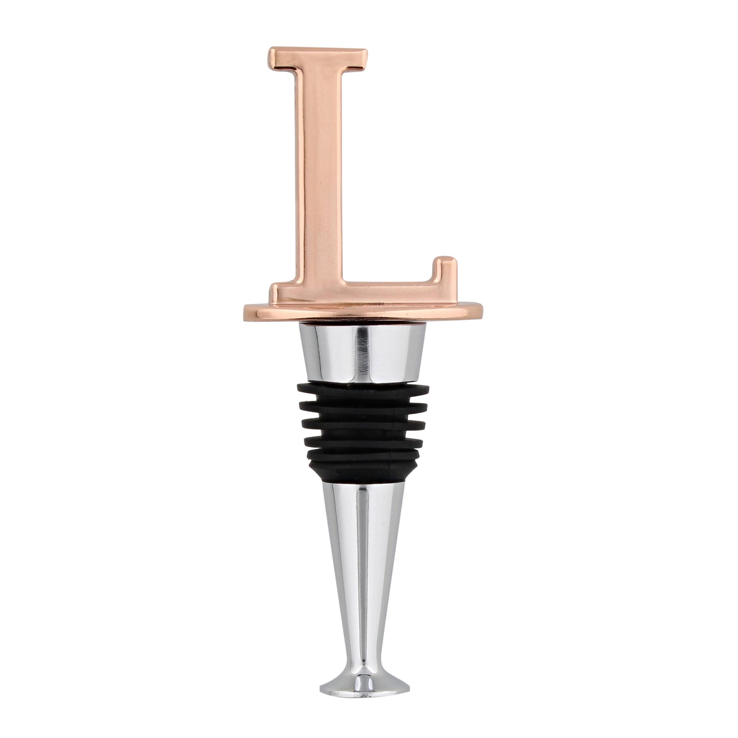 Reusable Wine Cork Bottle Wine Stopper Top Closer Seal, Rose Gold “L”