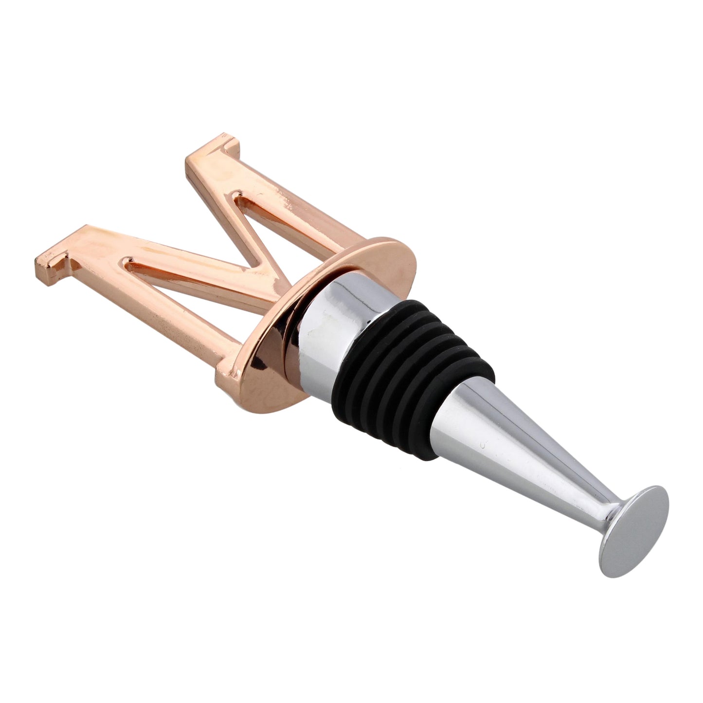 Reusable Wine Cork Bottle Wine Stopper Top Closer Seal, Rose Gold “M”