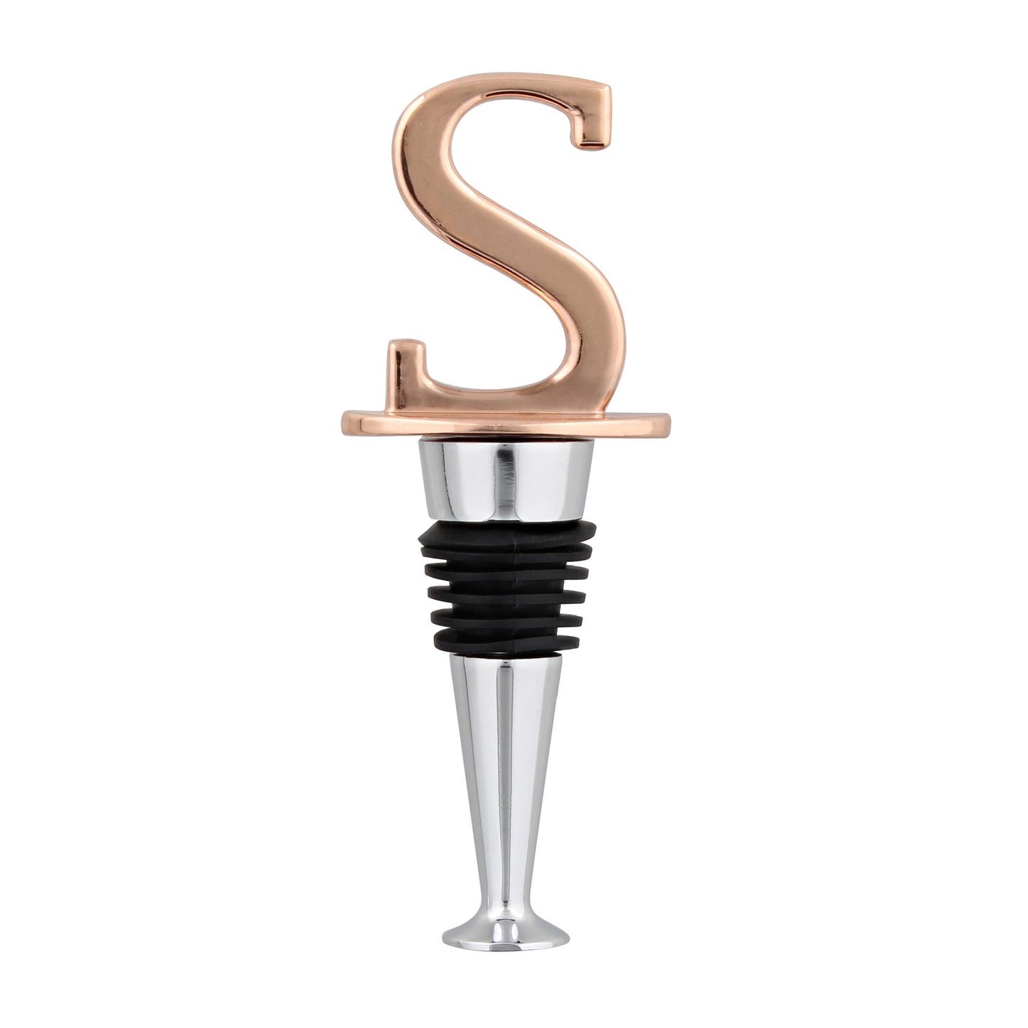Reusable Wine Cork Bottle Wine Stopper Top Closer Seal, Rose Gold “S”