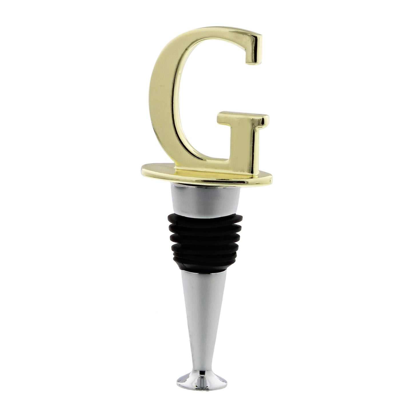Reusable Wine Cork Bottle Wine Stopper Top Closer Seal, Brass “G”