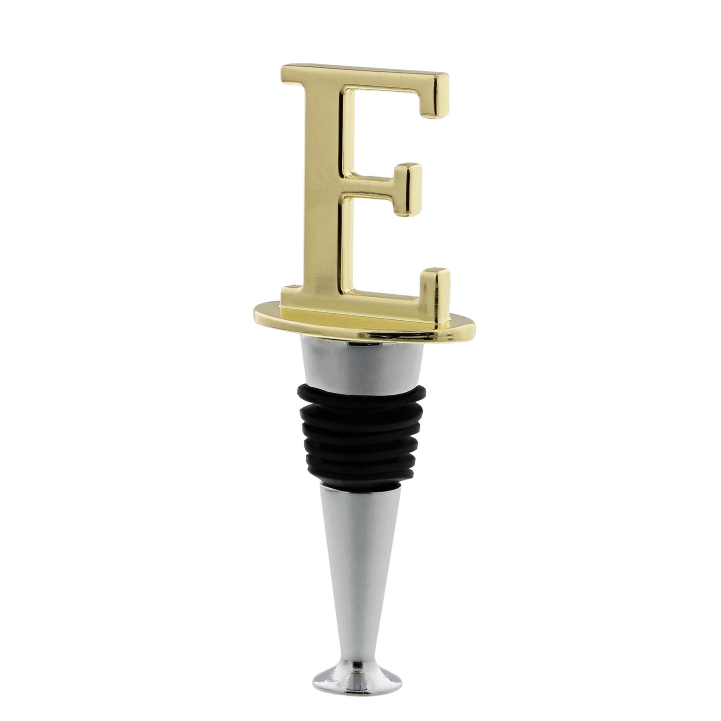 Reusable Wine Cork Bottle Wine Stopper Top Closer Seal, Brass “E”