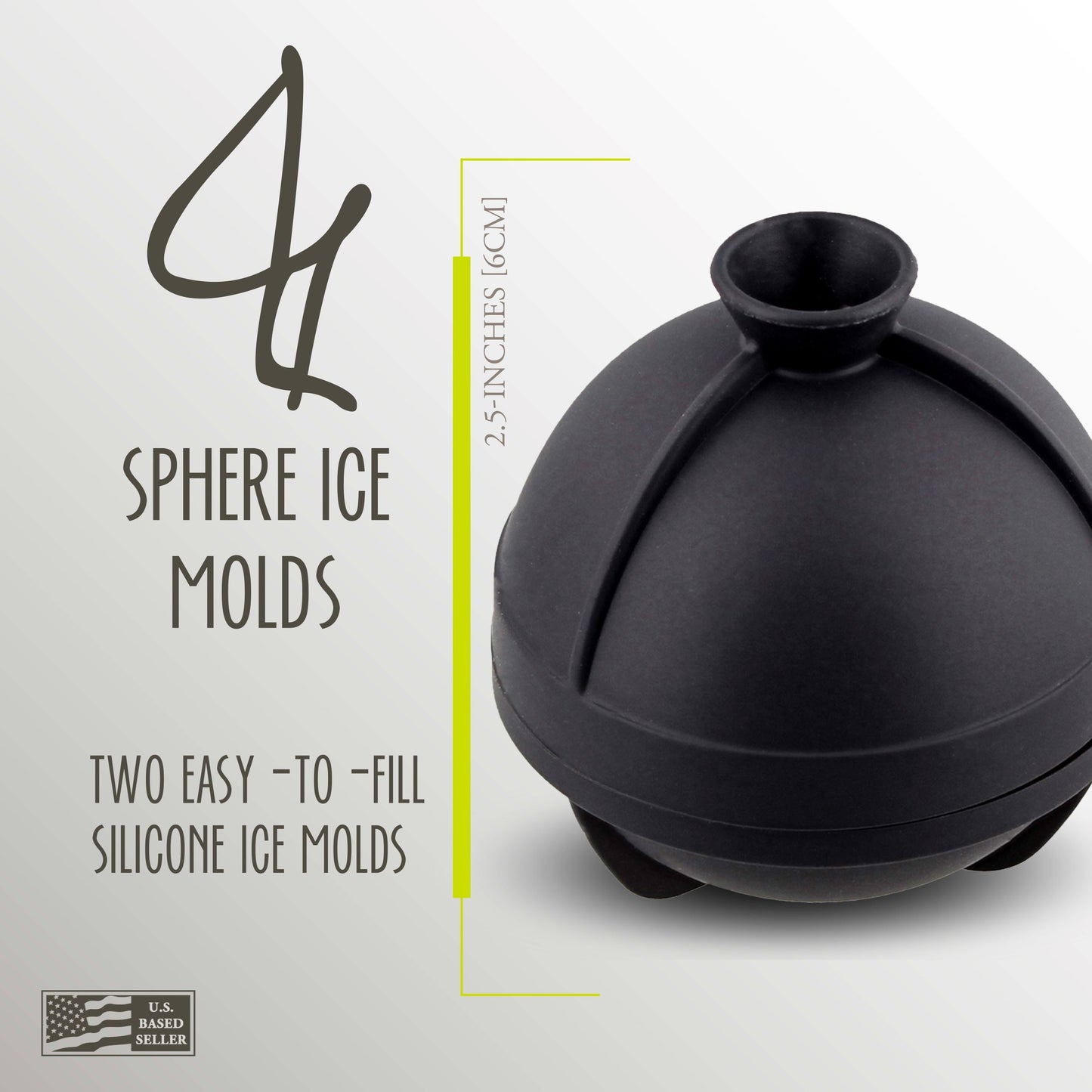 Round Ice Cube Mold Circle Ice Cube Tray 2pk Whiskey Ice Maker Ball