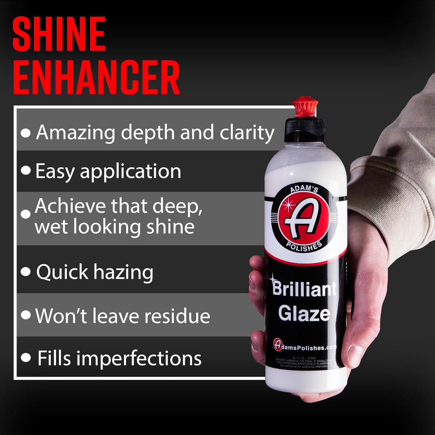 Adam's Brilliant Glaze 16oz - Amazing Depth, Gloss and Clarity