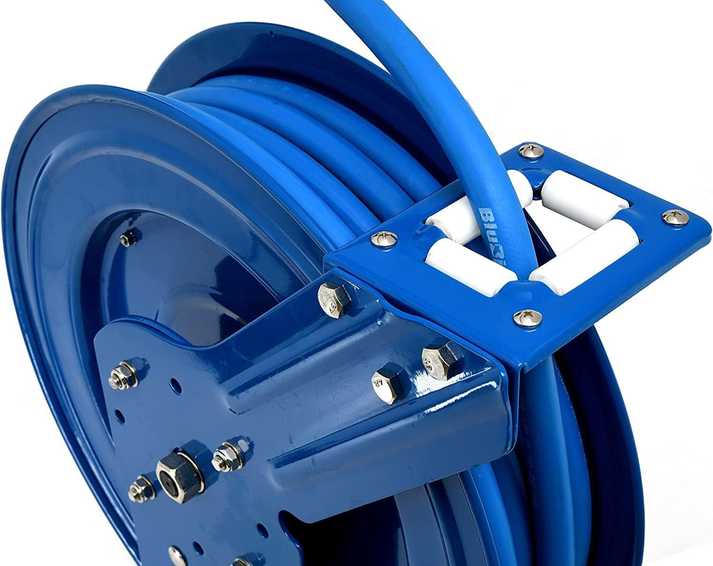 BLUBIRD 3/8" x 100ft Dual Arm Rubber Air Hose Reel - Heavy Duty, Retractable