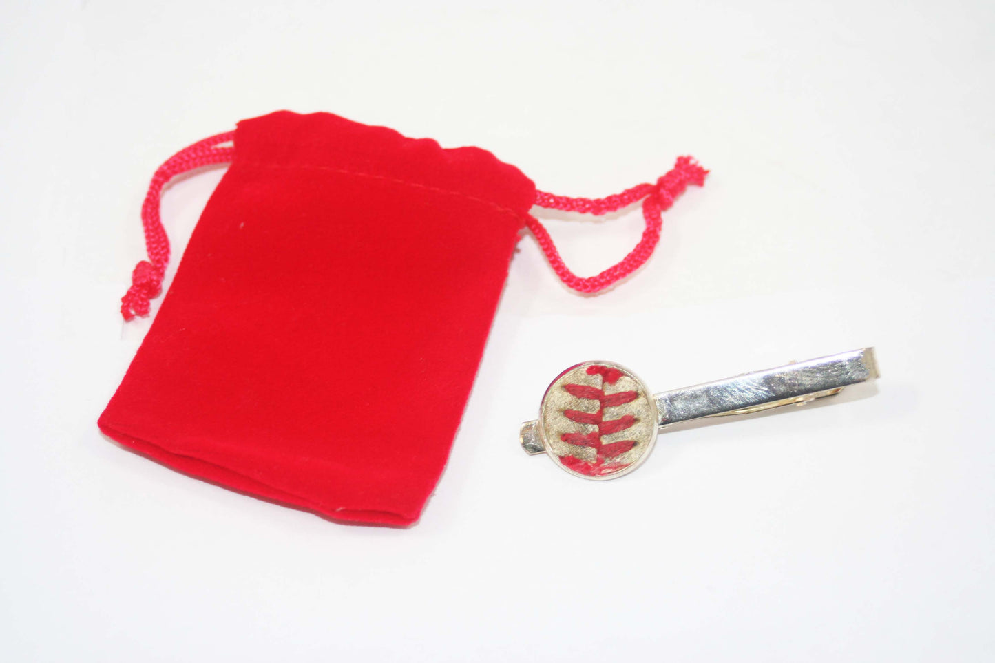 Handmade Baseball Stiching Tie Clip