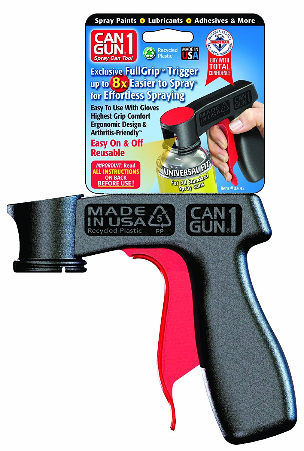 Red 11201 Multi-Purpose Coating Aerosol 11oz with 1 Cangun