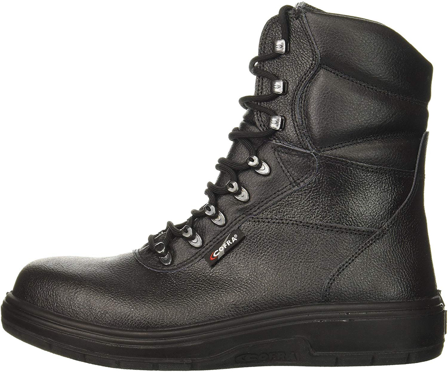 Leather Work Boots - US ROAD Treadless Asphalt Footwear - Size 11,Black