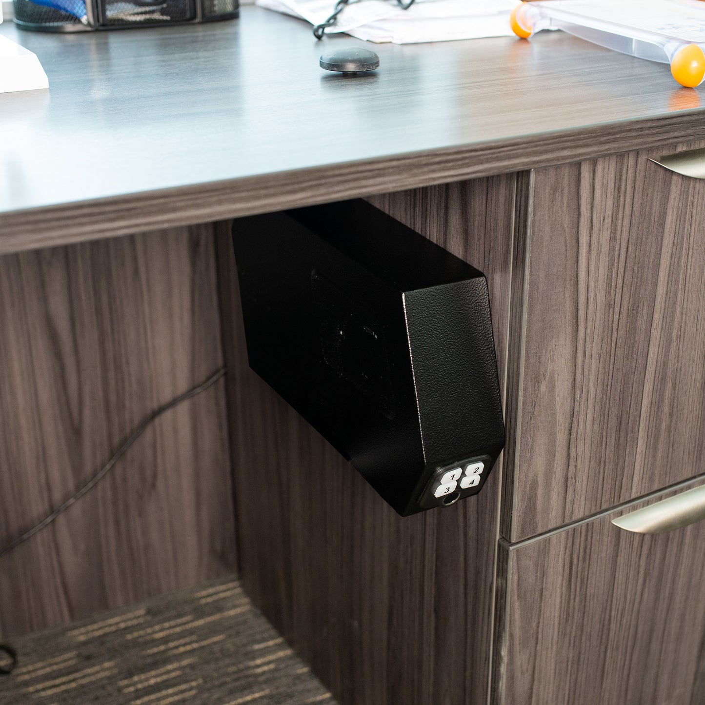 Biometric Gun Safe for Pistols - Alarmed 4 Digit Passcode Handgun Safe