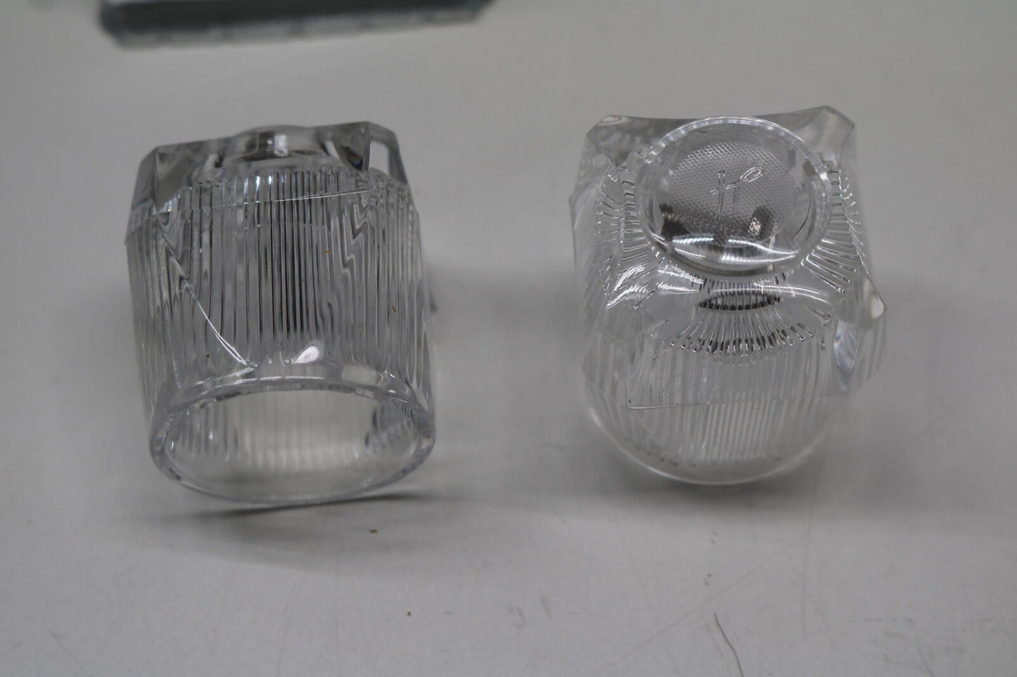 CRD-JH Pair Crystal Small Faucet Handles Hot & Cold w/ 17 point broach