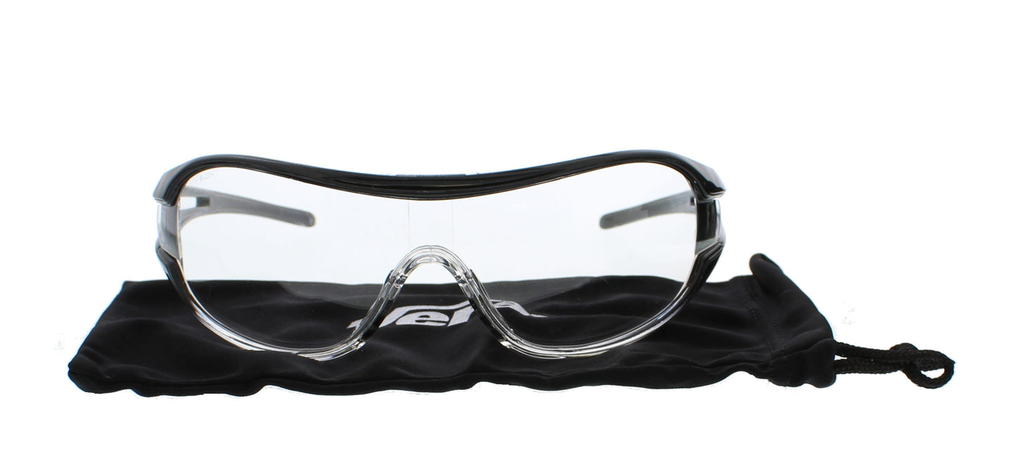 Safety Glasses Clear Lens Black Frame