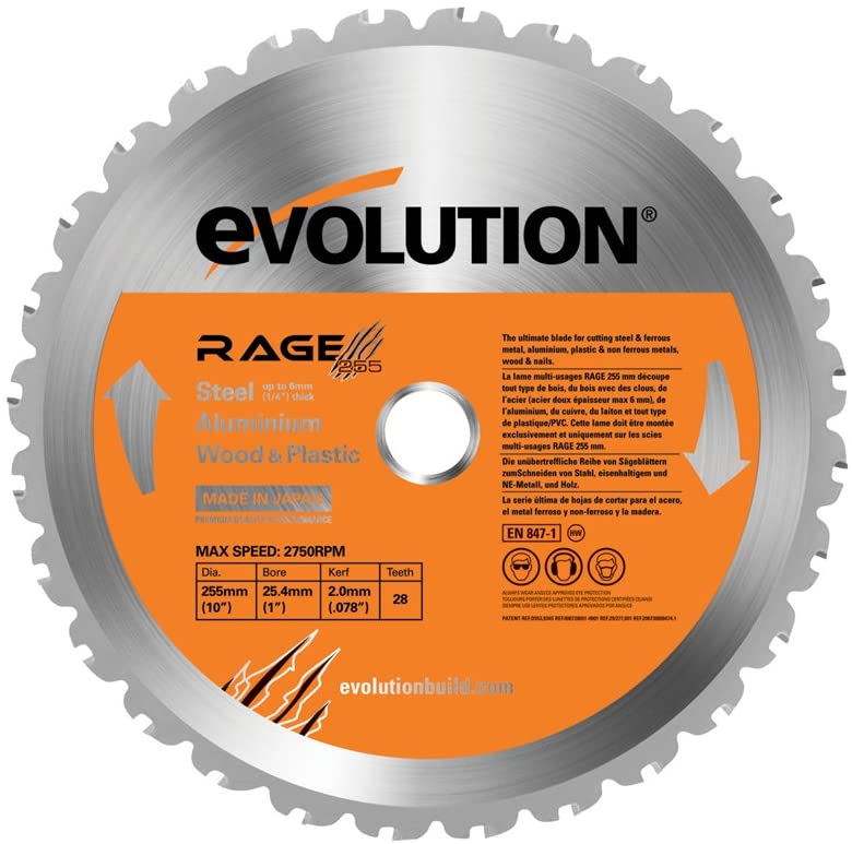 RAGE230BLADE 9-Inch Multipurpose Cutting Blade for Steel
