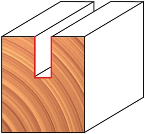 9/16" (Dia.) Double Flute Straight Bit with 1/4" Shank (04-134) , Red