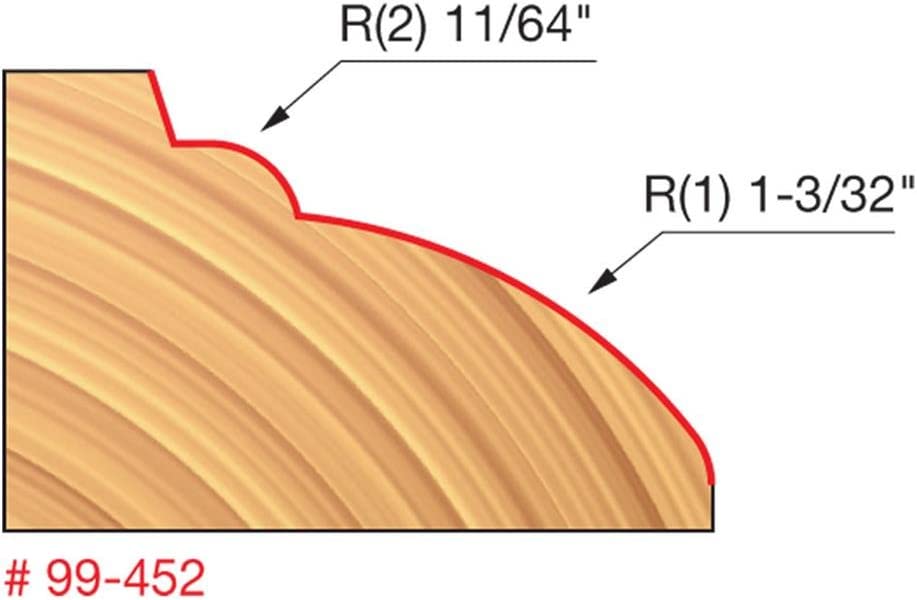 2-5/8" (Dia.) Table Edge & Handrail Bit (Quadra-Cut)