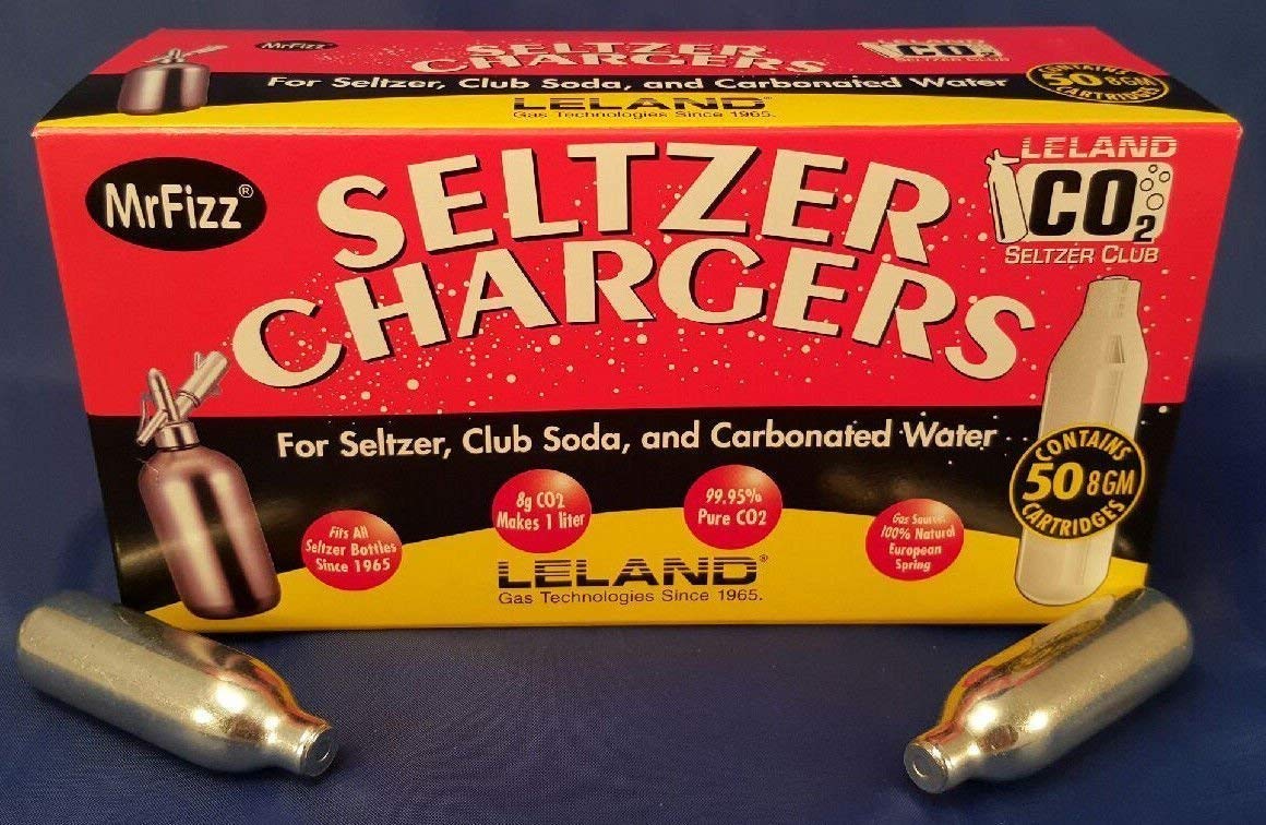 8g CO2 Soda Siphon Seltzer Charges - 100 Count