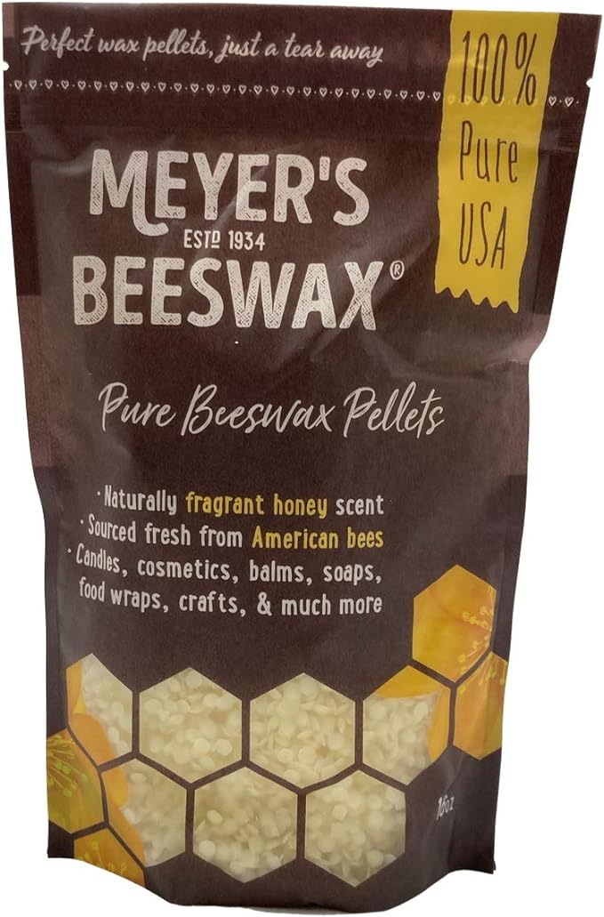 Meyer's Domestic USA Beeswax Not Imported, Additive Free Triple Filtered Pellets