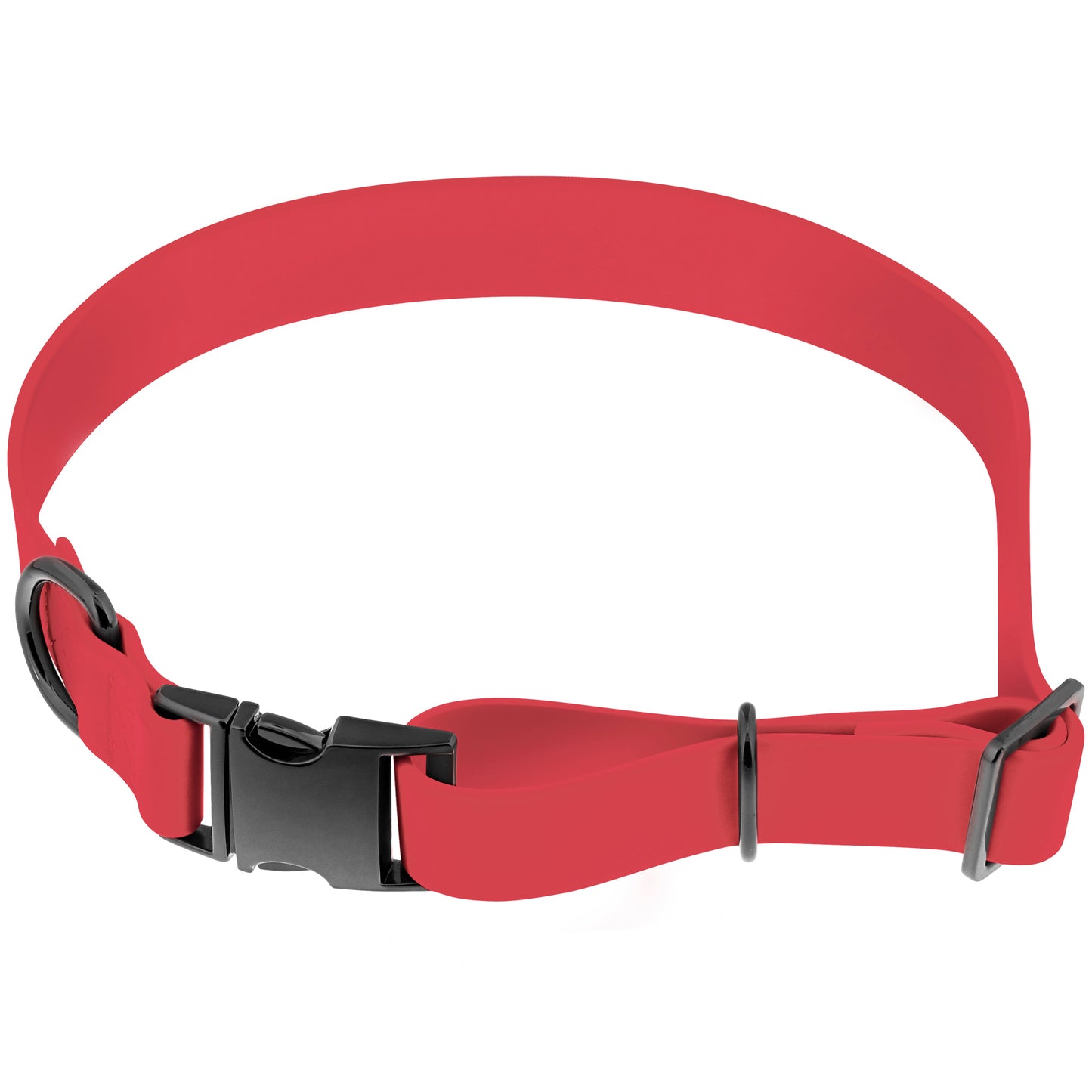 Large Silicone Dog Collar - Pink 25.5in Dog Collar with Clasp Buckle