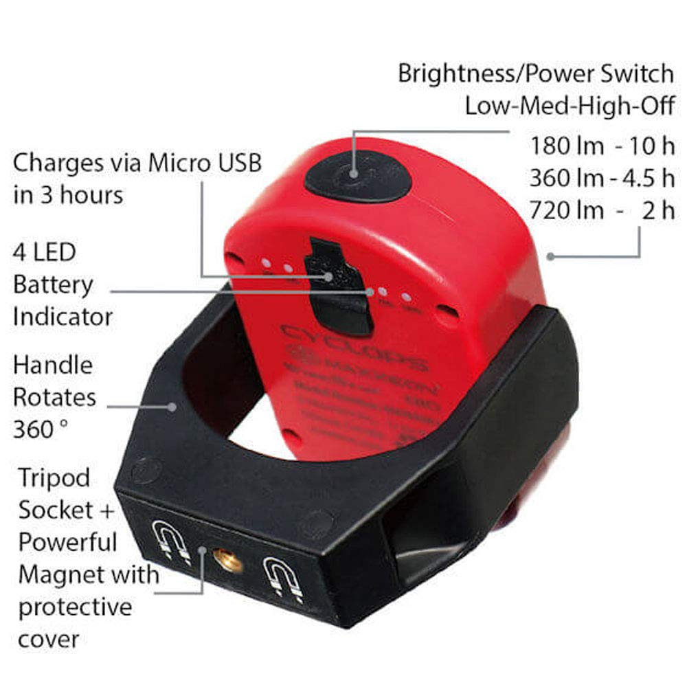 MXN00810 WorkStar Cyclops USB Rechargeable LED Work Light