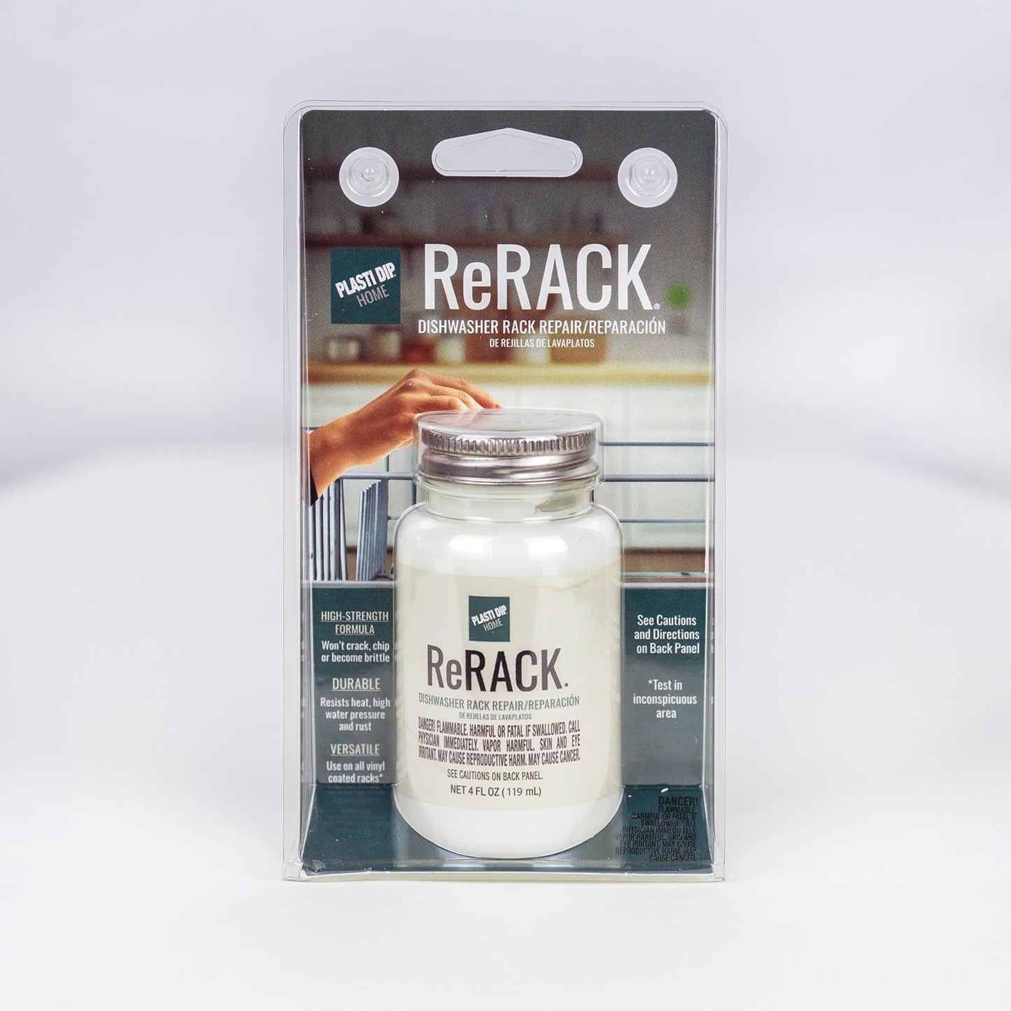 Plasti Dip ReRACK 4 oz White Dishwasher Rack Repair Coating – Flexible Rubber