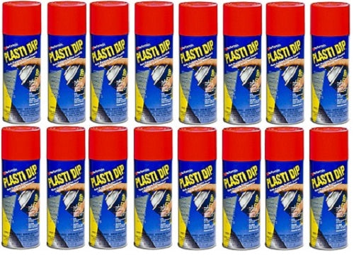 Performix Plasti Dip 11201 Multi-Purpose Rubber Coat Aerosol 11 Oz Red 16-Pack
