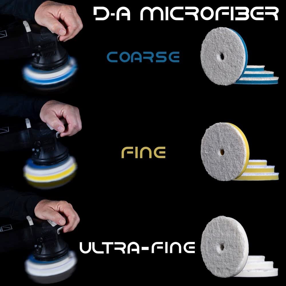 D-A Ultrafine Microfiber Pad (White) Ø 130mm, 48 pcs