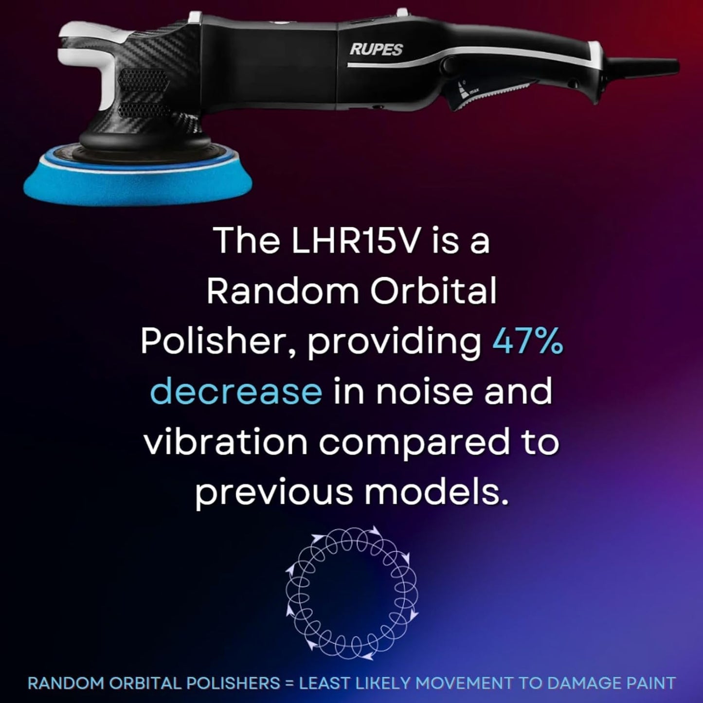 LHR15V Single BigFoot Mark V Random Orbital Polisher - Reduced Noise