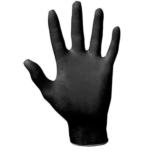 Raven Powder-Free Disposable Black Nitrile 7 Mil Gloves