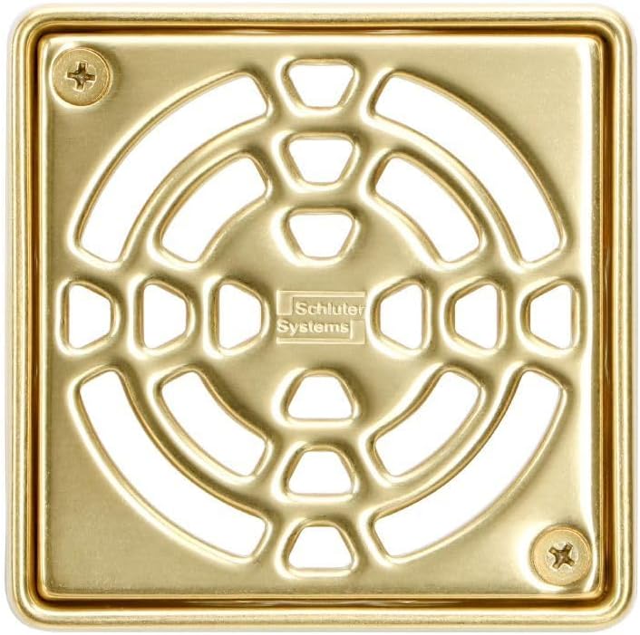 Kerdi-Drain Classic Shower Grate Kit 4" Grate - KD4GRKECG