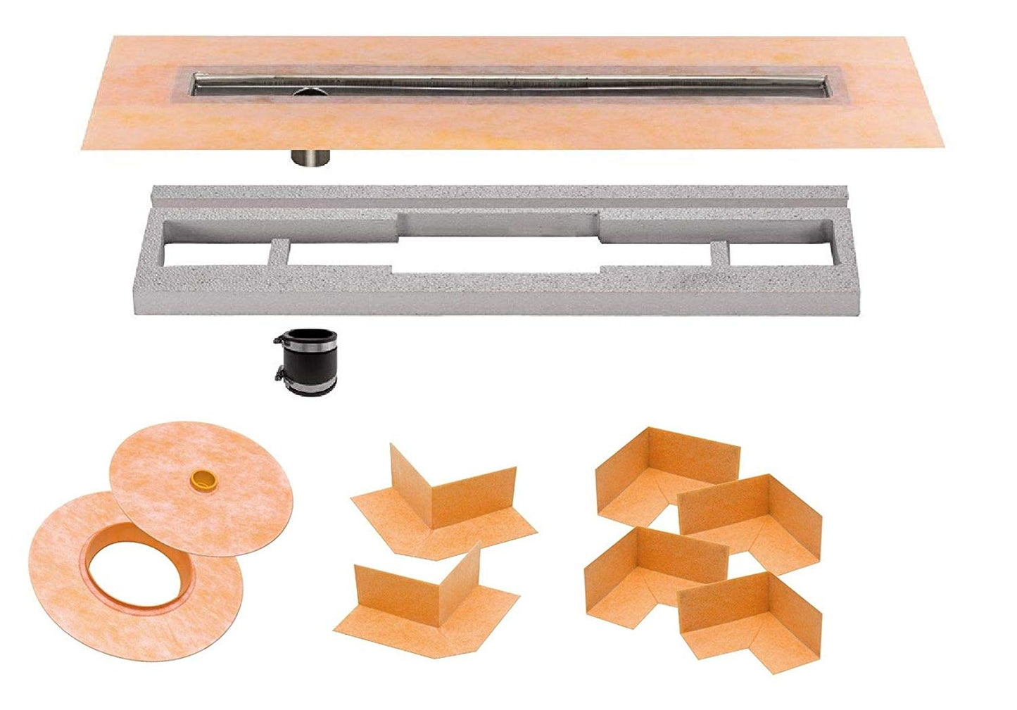 Kerdi-Line Off-Set Channel Body Shower Drain 36' (KL1VO60E90)