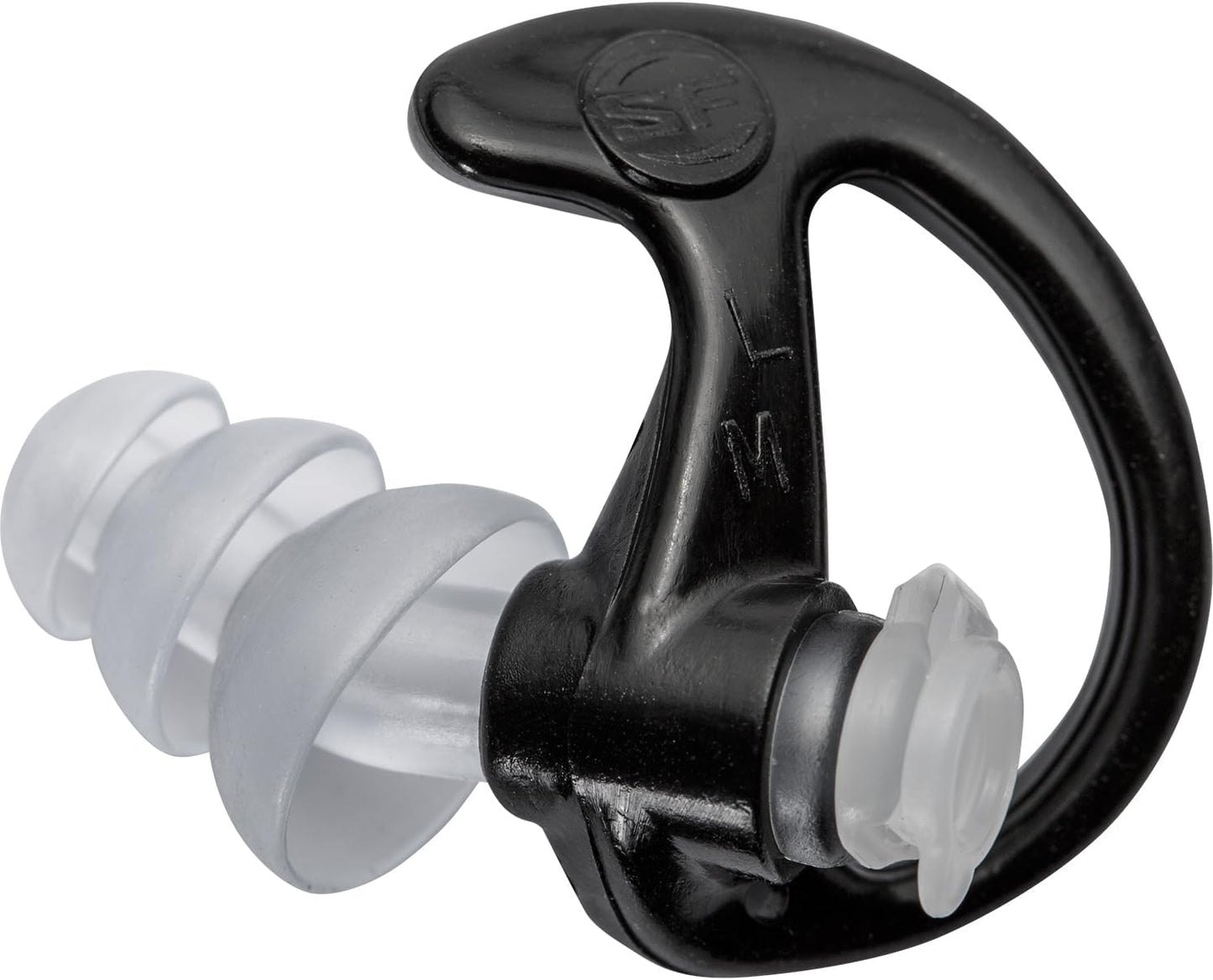EP4 Sonic Defenders Plus filtered Earplugs, reusable, Black, Medium