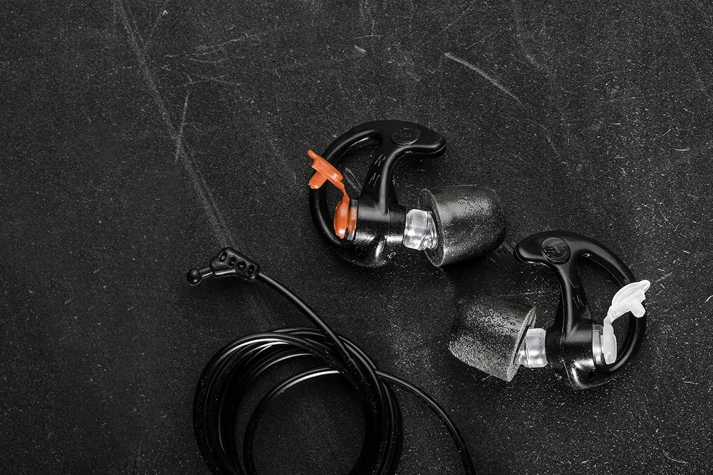 EP7 Sonic Defenders Ultra filtered Earplugs, reusable, Black, Medium
