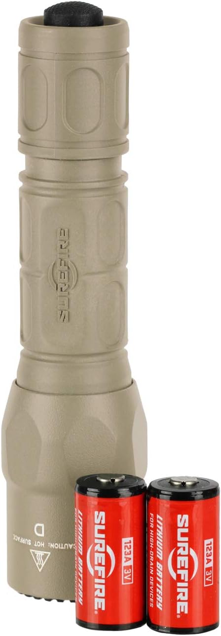 G2X Pro Dual-Output LED Flashlight with click switch, Desert Tan, Small