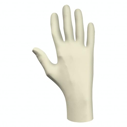 5005PF Latex Glove, Rolled Cuff, Powder Free, 5 mils Thick,