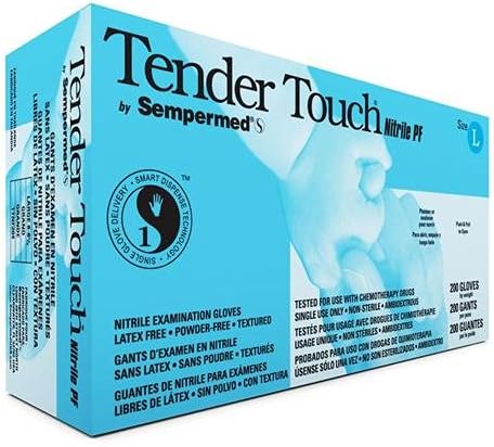 Sempermed TTNF203 Tender Touch Nitrile Glove, 4 Mil, Powder-Free