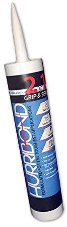 2-in-1 Adhesive and Caulk, Fast-Curing VOC Compliant Formula, Grey