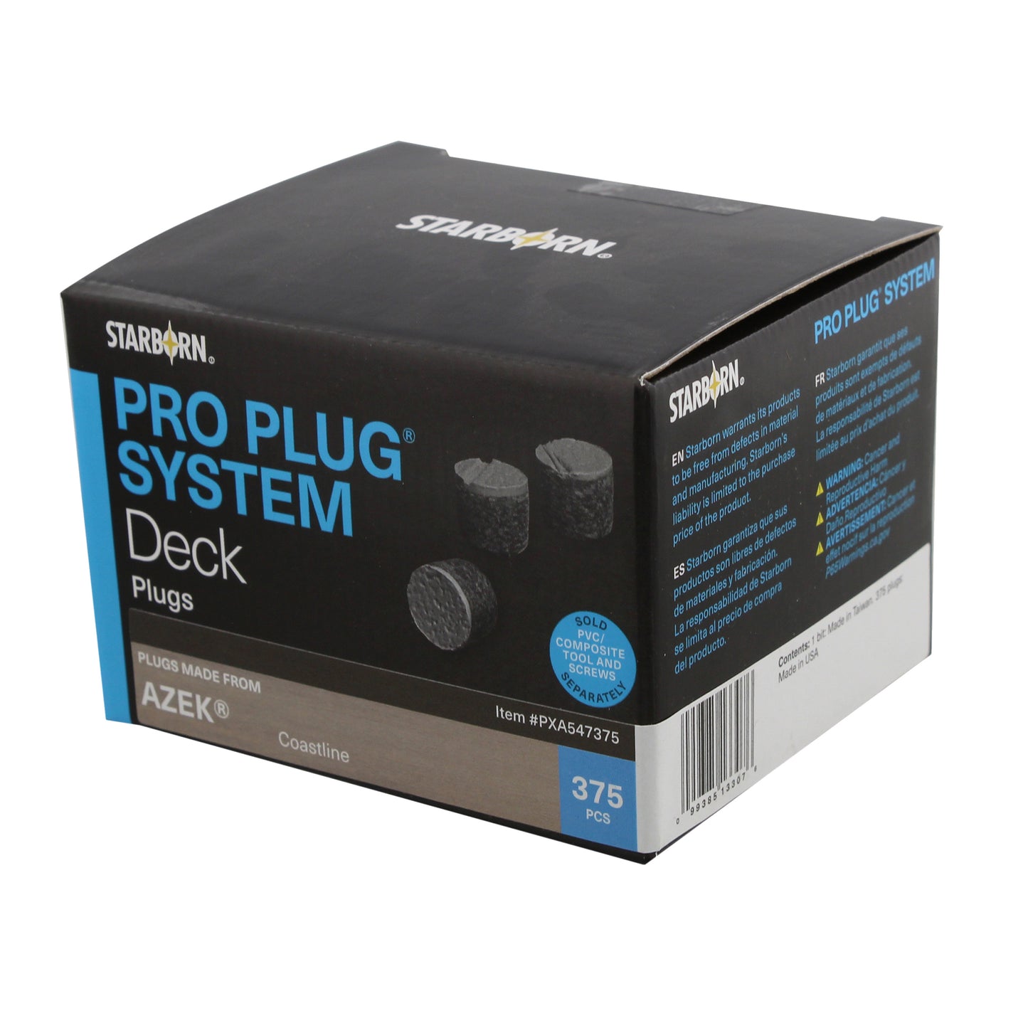 PVC/Comp - Plugs 375 100 sf Azek Coastline PXD547375
