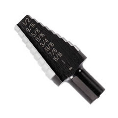 9/16-Inch to 1-Inch Step Drill Bit 1/2-Inch Shank