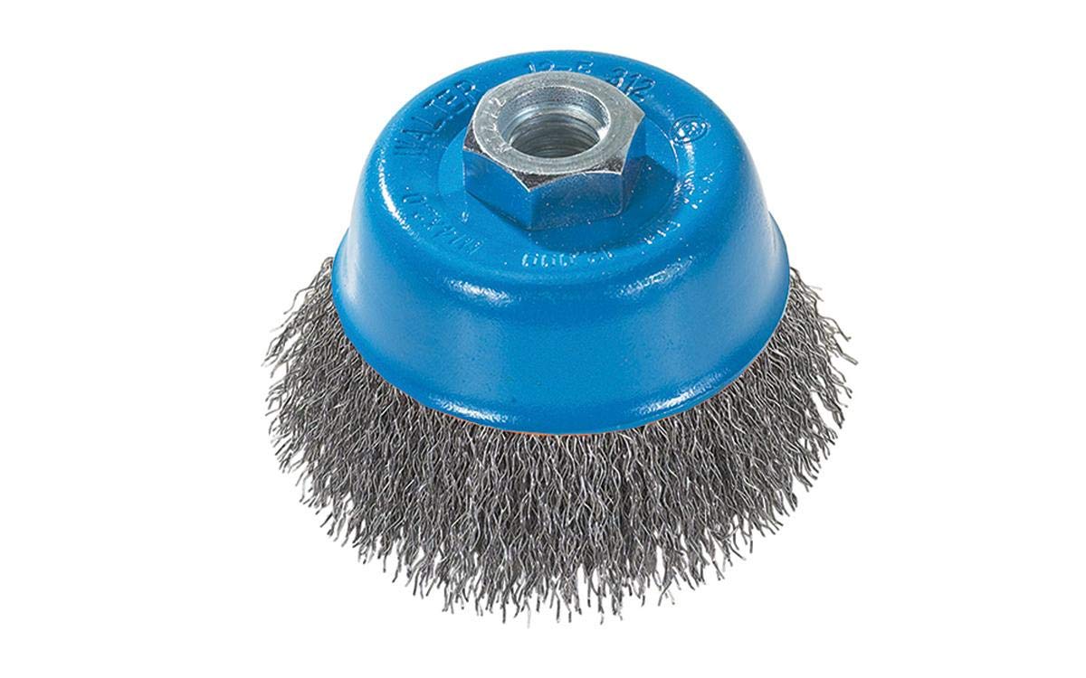 13D312 Crimped Wire Cup Brush - 3 in. Stainless Steel Brush