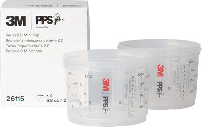 PPS 2.0 Spray Gun Cups, 26115, Mini, 6 Ounces PPS 2.0 Lids and Liners  2 Pack