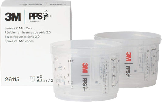 PPS 2.0 Spray Gun Cups, 26115, Mini, 6 Ounces PPS 2.0 Lids and Liners  2 Pack