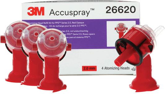 Accuspray Paint Spray Gun Nozzle Refills for PPS 2.0, 26620, 2 mm, Red, 4 pk