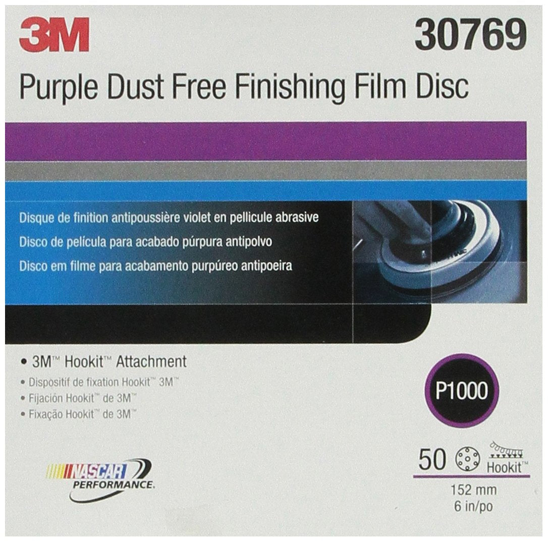 30769 Hookit Purple 6" P1000 Grit Dust-Free Finishing Film Disc