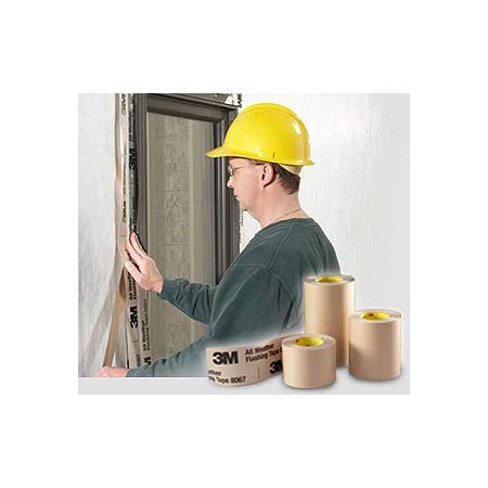 All Weather Flashing Tape 8067 Tan, 4 in x 75 ft, Slit Liner (2-2 Slit)