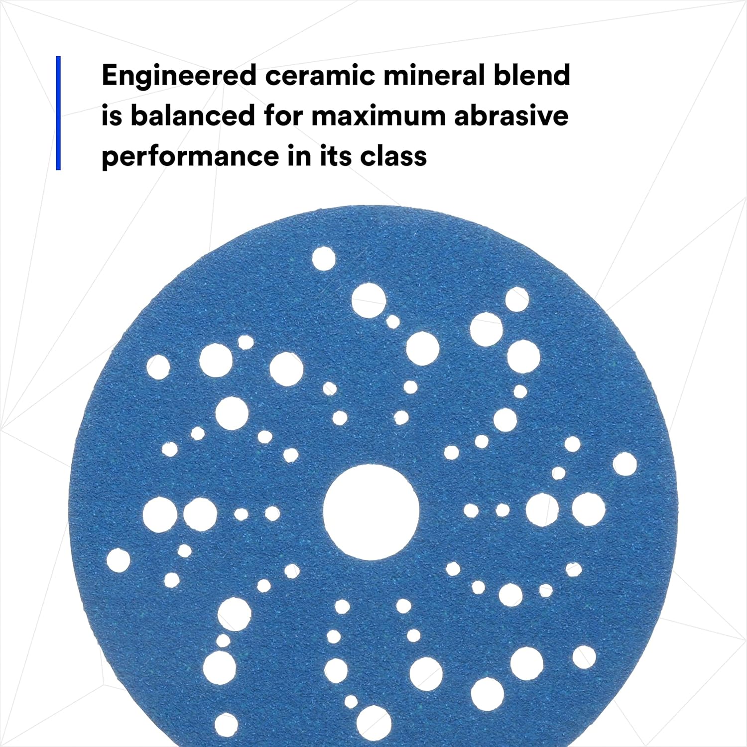3M Hookit Blue Abrasive Discs 36157, Multi-Hole, 5 in, 80+ Grade, Pack of 50