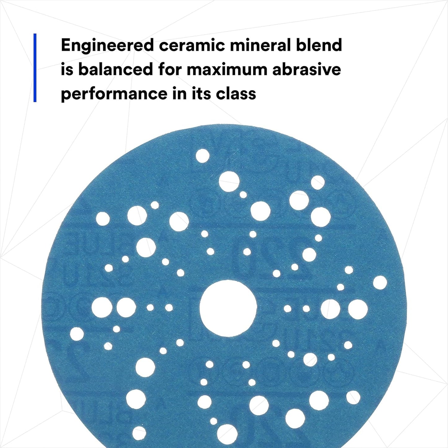 Hookit Blue Abrasive Discs 36162, Multi-Hole, 5 in, 220+ Grade, Pack of 50