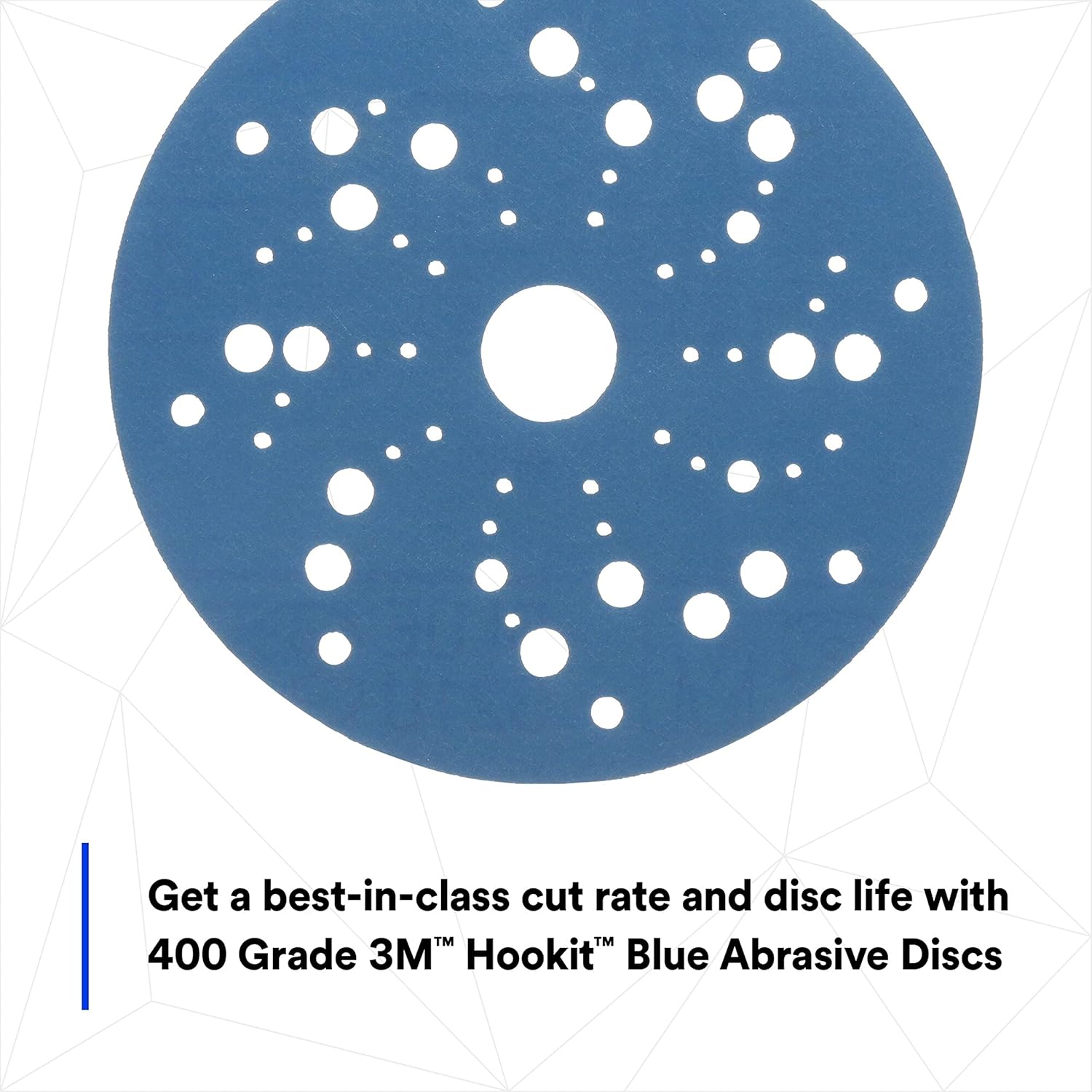 Hookit Blue Abrasive Ceramic Aluminum Oxide Hook & Loop Disc - 5 in  - 36166